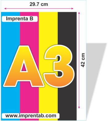 1000 Afiches ó Flyers publicitario tamaño A3 ó 42 x 30 cm